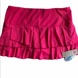 NEW Lucky in Love Tennis Skirt / Skort, Pink, Sz L